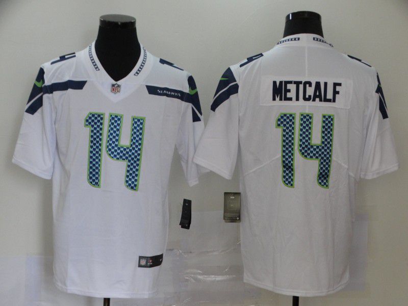 Men Seattle Seahawks #14 Metcalf White Nike Vapor Untouchable Stitched Limited NFL Jerseys->chicago white sox->MLB Jersey